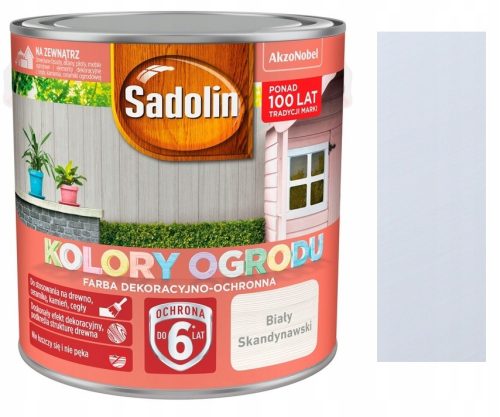  Acrylfarbe für Ziegel, für Holz Sadolin 2,5 l, skandinavisches Weiß matt