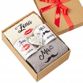    GESCHENK-HOCHZEITS-SET HANDTÜCHER-BECHER-STICKEREI FÜR EIN PAAR, PAARE-BECHER-TUCH