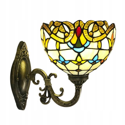 Gartenwandlampen, außen Elegante Vintage-Tiffany-Wandlampen aus Buntglas
