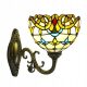 Gartenwandlampen, außen Elegante Vintage-Tiffany-Wandlampen aus Buntglas