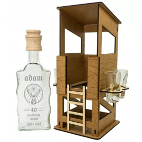    Kanzel-Geschenk für einen Jäger, Karaffe mit Gravur, Gläser-Set