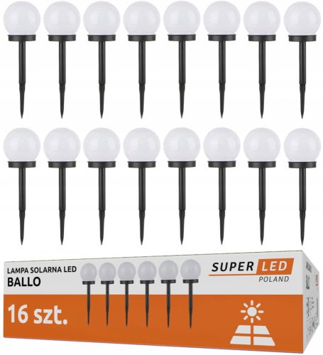  SuperLED Solarlampe, weiß, 34 cm, 16 Stk.
