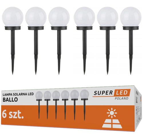  SuperLED Solarlampe, weiß, 34 cm, 6 Stk.