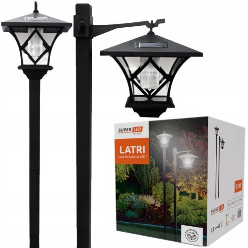  SuperLED Solarlampe, schwarz, 150 cm, 1 Stk.