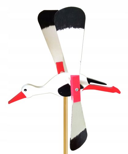  Windmühlen-Gartenvertreiber, großer 47 cm großer Storch
