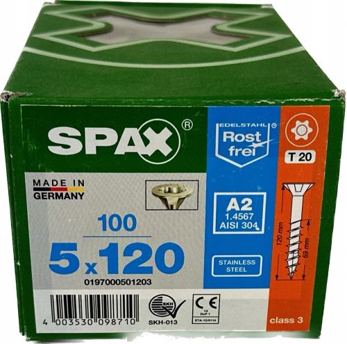Spax Universalschrauben 5 x 120 mm 1,1 kg / 100 Stk.