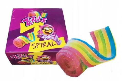 Zozole Spiral 19g - Bunte Erdbeer-Gummibonbons für Naschkatzen