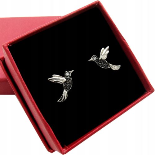  Kolibri-Vogel-Ohrringe aus 925er Silber für Damen