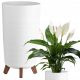  Deco4Home Blumentopf 24 cm x 24 x 45 cm Durchmesser 23,9 cm Kunststoff weiß