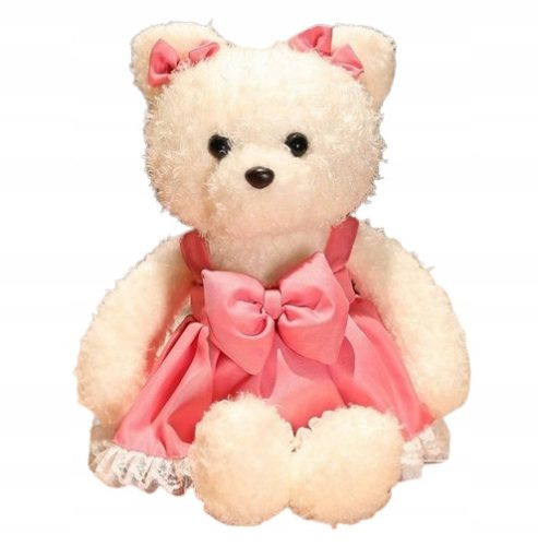  Plüsch, weicher Teddybär im Kleid, 34 cm, Farben