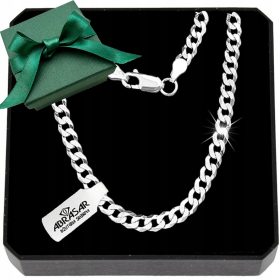    SILBERNE HERREN-STILVOLLE PANCER-KETTE 55 cm FÜR IHN 925 SILBER