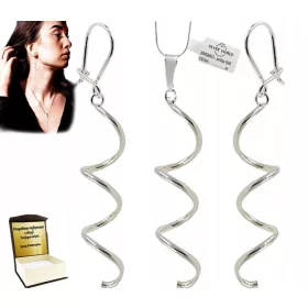  SET MIT HÄNGENDER SPIRALGRAVUR AUS 925-SILBER