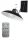  Polux schwarze Gartenwandleuchte mit integrierter 1,8-W-LED-Quelle