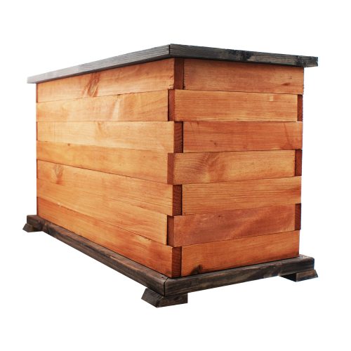  KONIUSZEK OGRODY Blumentopf 62 cm x 30 x 37 cm Durchmesser 55,5 cm Holztöne in Braun und Beige