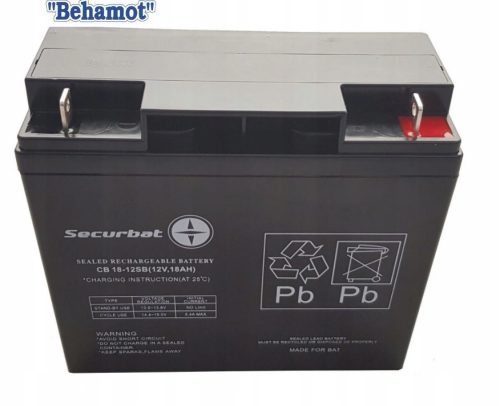  12V 18Ah SECURBAT, ALARMTEC-Batterie