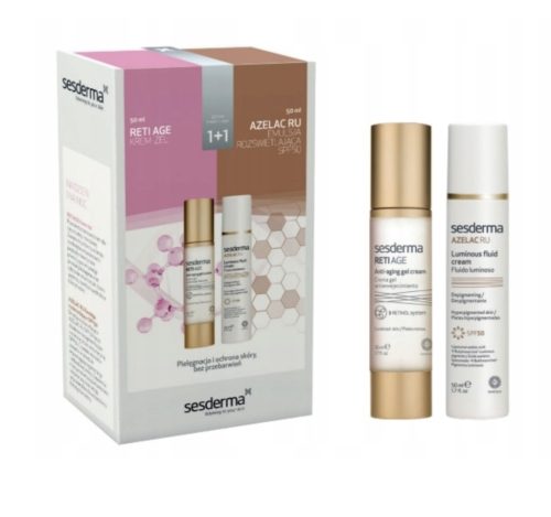 SESDERMA RETI AGE Anti-Aging Creme-Gel & AZELAC RU Leuchtende Emulsion SPF50 Set