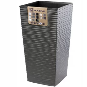  KADAX BLUMENTOPF BLUMENTOPF 34x68cm GRAPHIT-RATTAN-EINSATZ