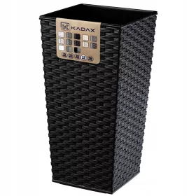  Kadax Blumentopf, Kunststoff, 35 x 35 x 68 cm, schwarz