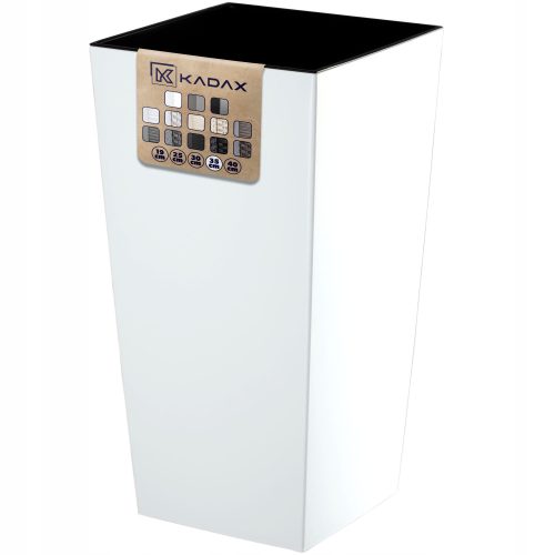  Kadax Blumentopf 34 x 34 x 68 cm, weißer Kunststoff
