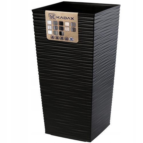 Töpfe und Pflanzgefäße für den Außenbereich und den Garten Kadax Blumentopf 38,8 cm x 38,8 x 75 cm Durchmesser 38,8 cm Kunststoff schwarz