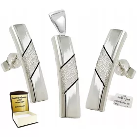  ELEGANTES SILBERSCHMUCKSET, 925 SILBER