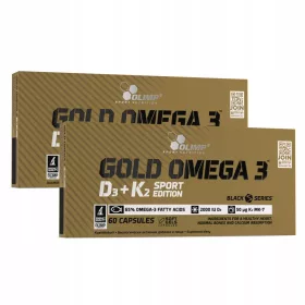   OLIMP Gold Omega 3 D3+K2 Sport Edition - Für Herz, Immunsystem & Knochen, 60 Kapseln