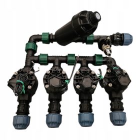    Verteilerset Rain Bird HV 4 Abschnitte mit RainBird PE25-Filter und Kompressor