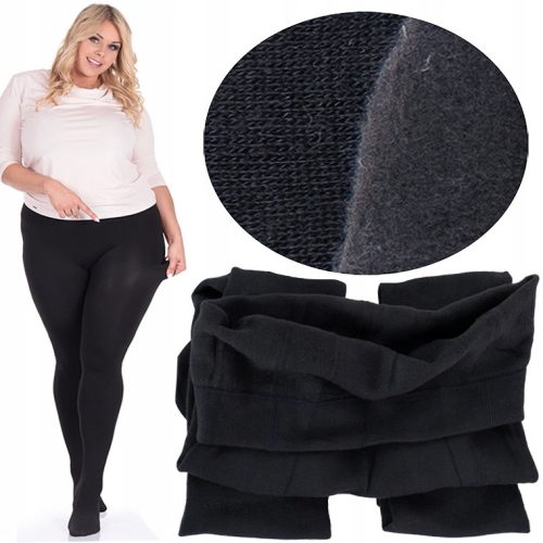  WINTER-Strumpfhose 200 den BAMBOO mit FLEECE, dick, blickdicht PLUS GRÖSSE 48/54