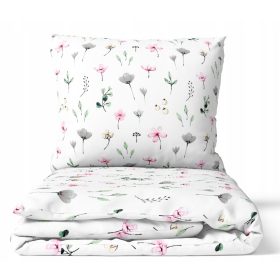   Komfortable 100% Baumwollbettwäsche 160x200 mit Blumenmuster - GRE-MAX