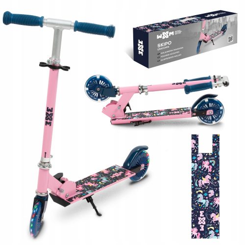  Kidwell WXM Skipo Unicorn faltbarer Roller, blau und pink