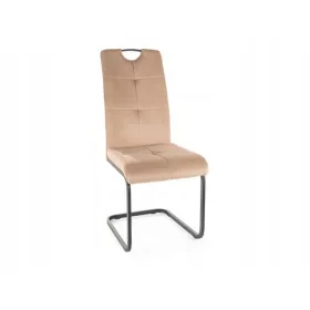  AXO SAMTSTUHL SCHWARZES GESTELL/BEIGE BLUVEL 28