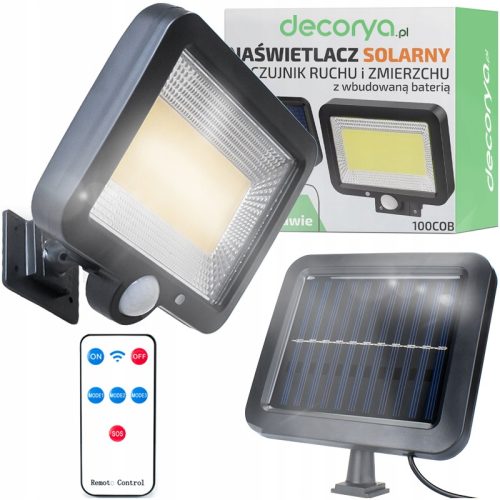  Decorya Straßenlampe 10 W 1000 lm solarbetrieben