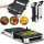  Zeegma Grill Chef 2100 W klappbarer Grill, Silber