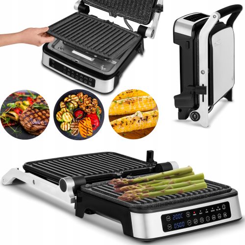  Zeegma Grill Chef 2100 W klappbarer Grill, Silber