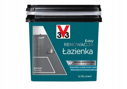 Acrylfarbe für Fliesen V33 0,75 l Anthrazit seidenmatt