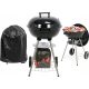  LUND GARDEN HOLZKOHLEGRILL MIT RUNDER DECKEL, STAHLGITTER 41 CM + ABDECKUNG