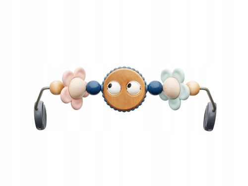  Babybjörn Googly Eyes Pastellspielzeug auf einem Liegestuhl