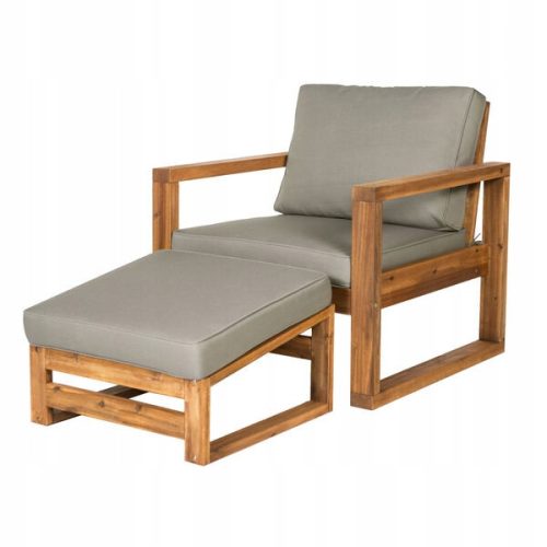 Stühle für Garten, Terrasse und Balkon Walker Edison Gartenstuhl, braunes Holz