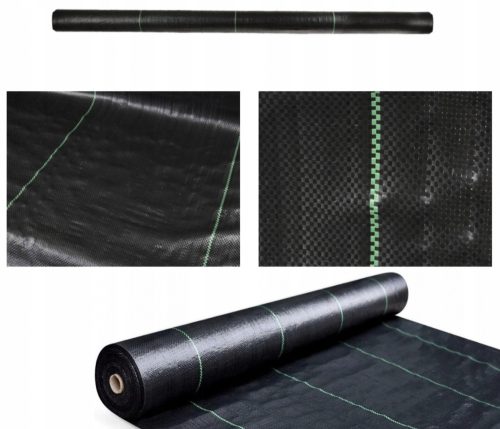 Agrartextil - Mulch-Agrotextil (Anti-Unkraut) InterShop24 schwarz 110 x 2000 cm 90 g/m²