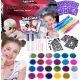  GLITZER-TATTOOS FÜR KINDER, STIFTE, GROSSES SET