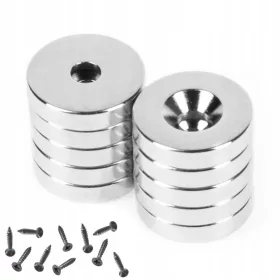 NEODYM-MAGNET FÜR SCHRAUBE 16x3 mm STARK - 10 STK