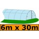 Folientunnel, Kunststoffplatten Folientunnel 150 m² 3000 x 600 cm