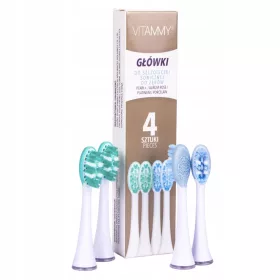    Platinum und Pearl+ Vitammy TOW009216 Bürstenköpfe, 4 Stück, weiß