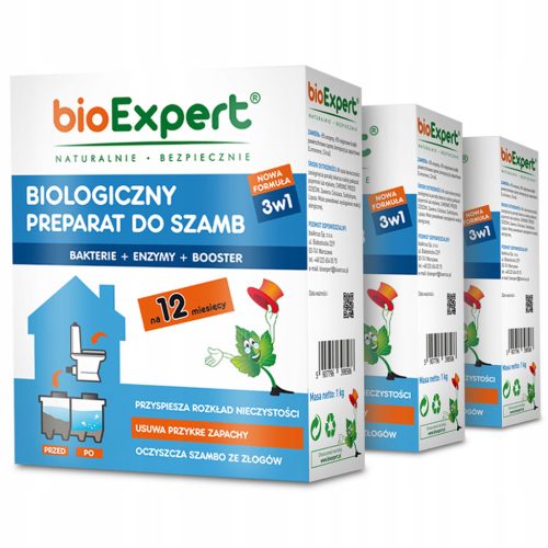  Bakterien für Klärgruben und Kläranlagen Bio-Pulver für 3 Jahre 3x1kg bioExpert
