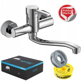  Sotbe Unicorn silberner wandmontierter Küchenarmatur