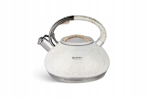 Wasserkocher und Teekannen Traditioneller Edenberg-Stahlkessel, 3 l, weiß