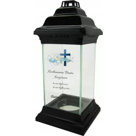    Kerzenproduktionsanlage Grabkerzen, Kapelle, 14 x 31 cm, Schwarz und Gold