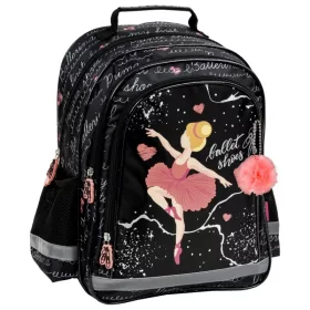  Schulrucksack für Mädchen - Derform "Ballettänzerin", Zwei-Fächer-Design
