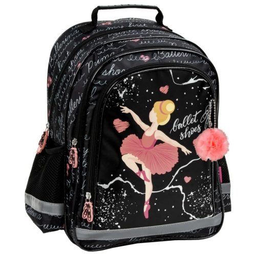 Schulrucksack für Mädchen - Derform "Ballettänzerin", Zwei-Fächer-Design