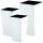  Kadax Blumentopf 29 cm x 29 x 57,5 cm, weißer Kunststoff